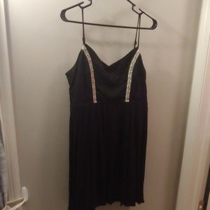 Black Spaghetti Strap Sun Dress